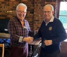 Past President medal presentation to Rod Stokes